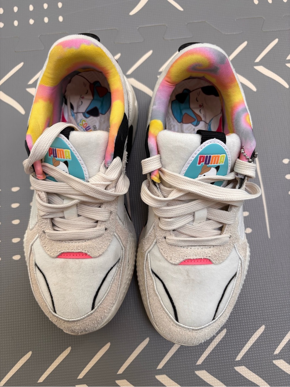 PUMA Womens X Squishmallow Rs X Lace Up Sneakers Shoes Casual - Off White